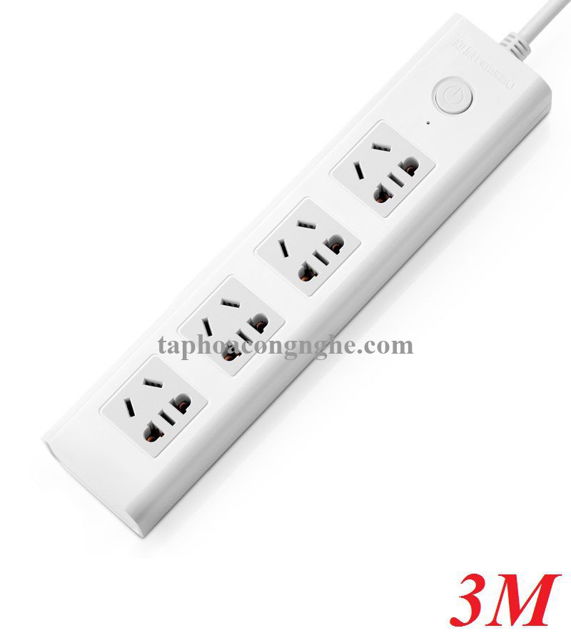 Ugreen 30239 3M 2500W màu Trắng Ổ cắm điện đa năng 4 cổng + công tắc CD110 30030239